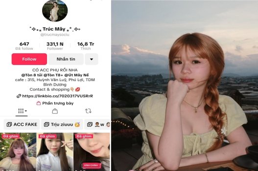 Clip sex tiktoker Trúc Mây gợi cảm bị lộ