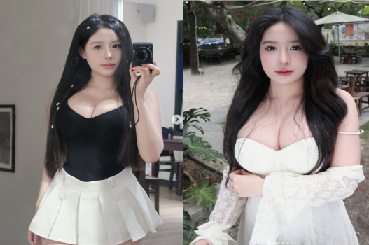 Kiểm hàng Giang bím hồng da trắng hồng